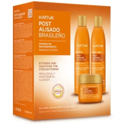 Brazilian Smoothing Kit Kativa Post 2 X 225 Ml + 150 Ml