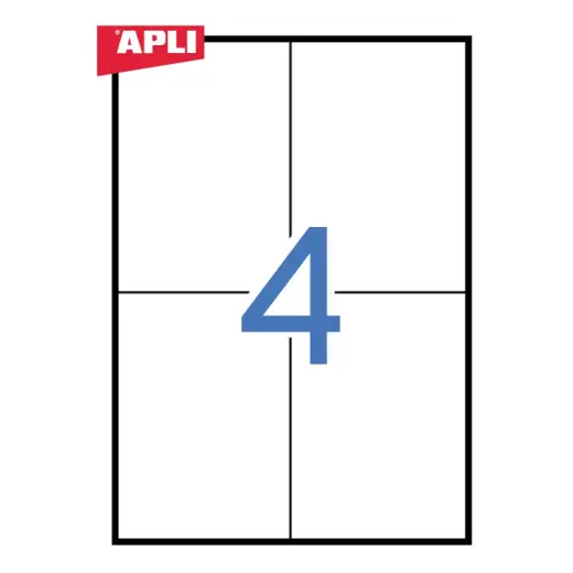 Uzlīmes APLI ILC ar izmēru 105x148mm, 25 loksnes/4 uzlīmes loksnē