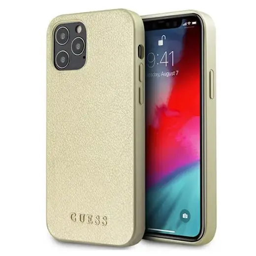 Guess GUHCP12LIGLGO iPhone 12 Pro Max 6,7" złoty|gold hardcase Iridescent