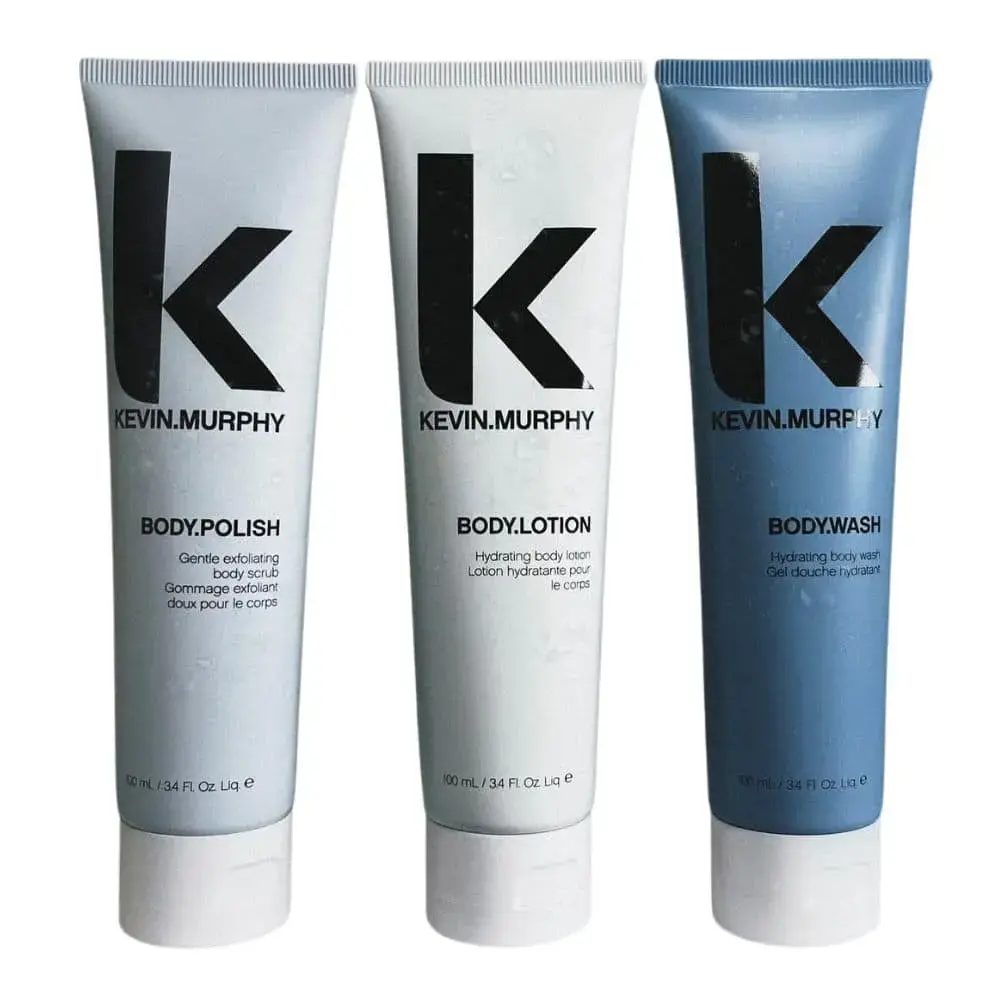 Kevin Murphy Set: Body, Hydrating, Body Wash, 100 ml + Body, Hydrating, Body Lotion, 100 ml + Body, Body Scrub, 100 ml