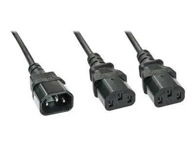 Lindy - power splitter - IEC 60320 C14 to power IEC 60320 C13 - 1 m