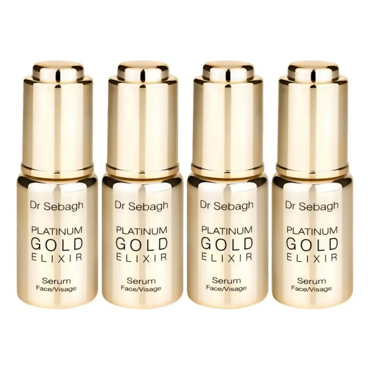 Set, Dr Sebagh, Platinum Gold, Anti-Aging, Day, Ampoules Treatment Serum, For Face, For Women, 4 pcs, 10 ml