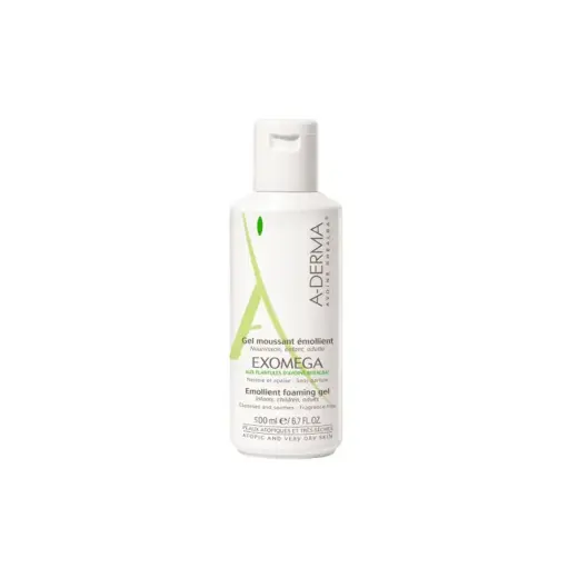 A-Derma Exomega Control Emollient Foaming Gel Emollient Foaming Gel for Dry to Atopic Skin 500 Ml