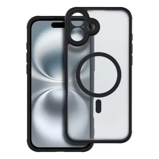 FULL MATTE MAG COVER telefono dėklas su MagSafe palaikymu iPhone 16 Plus juodas