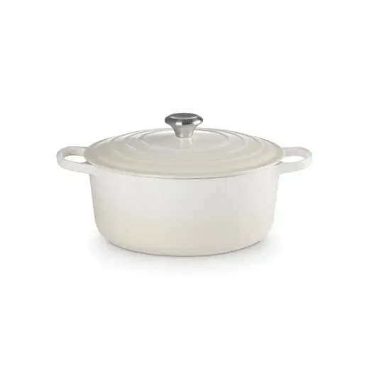 Čuguna katls apaļš Ø34cm / 12L krēmkrāsa