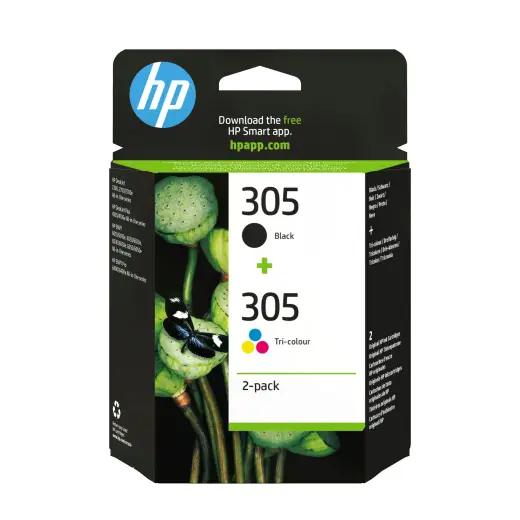 Tintes kārtridžu komplekts HP 305 6ZD17AE melns/trīskrāsu