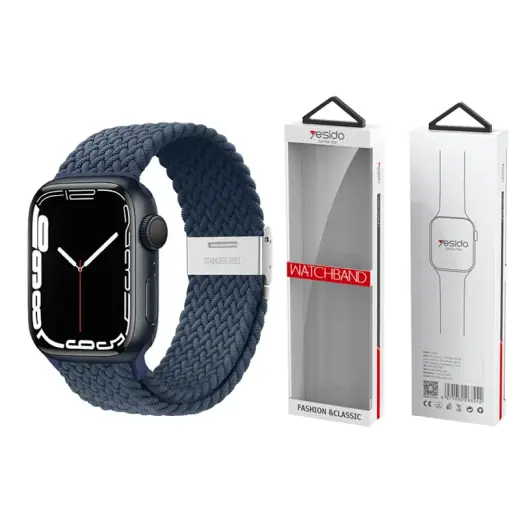 Yesido Braided ремешок для умных часов Apple Watch (38/40/41 mm) | нейлоновый | тёмно-синий