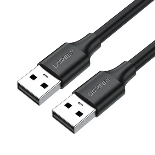 USB 2.0 M-M UGREEN kabelis US102, 1,5 m (melns)