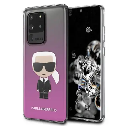 Karl Lagerfeld KLHCS69TRDFKPI S20 Ultra G988 różowy|pink Karl Ikonik