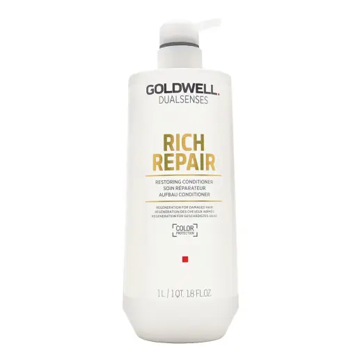 Goldwell Dual Senses Rich Repair Restoring Conditioner 1000Ml Dual Senses Color Brilliance Conditioner 1000Ml in Clear