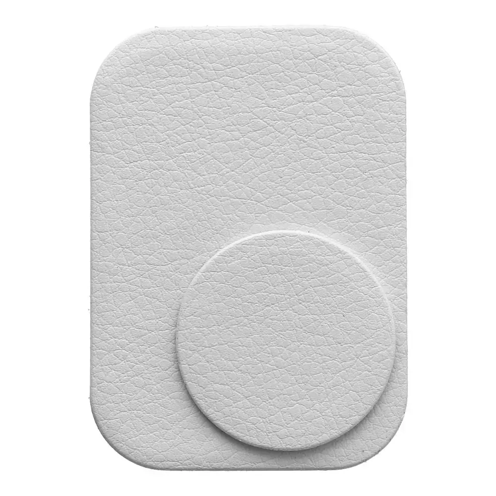 Badge for magnet car holder with leather silver
