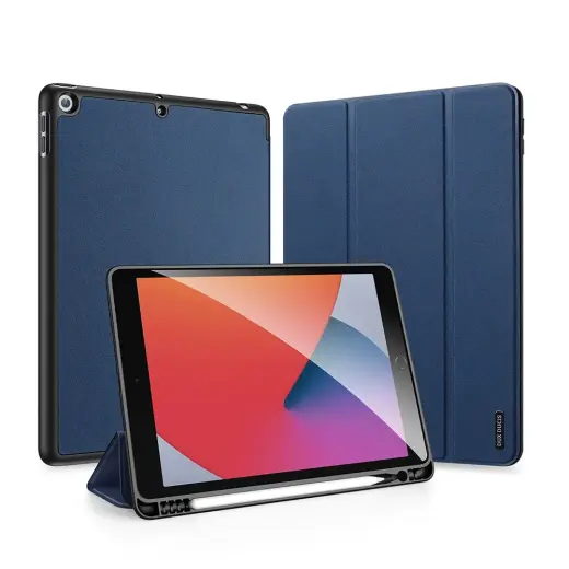 Dux Ducis Domo case with flap and smart sleep for iPad 7 | 8 | 9 10.2'' - blue