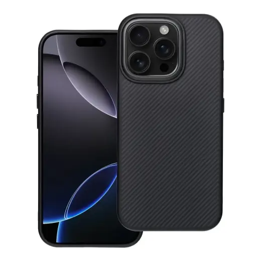 Carbon Elite Mag telefono dėklas su MagSafe palaikymu iPhone 16 juodas