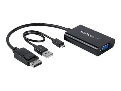 StarTech.com DisplayPort to VGA Adapter with Audio - 1920x1200 - DP to VGA Converter for Your VGA Monitor or Display (DP2VGAA) - DisplayPort | VGA adapter - 18.4 m