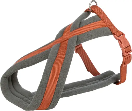 Breast harness - Trixie Premium touring harness,L: 60-100 cm|25 mm, rust