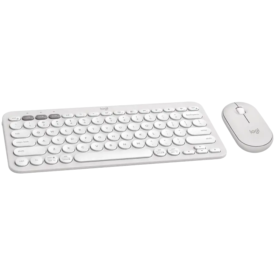 LOGITECH Pebble 2 Bluetooth Keyboard Combo - TONAL WHITE - UK