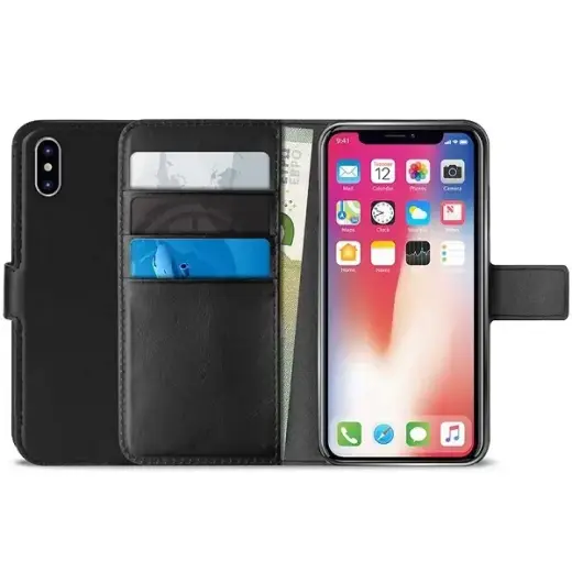 Puro Booklet Wallet iPhone Xr czarny |black z kiesz.+stand IPCX61BOOKC4BLK
