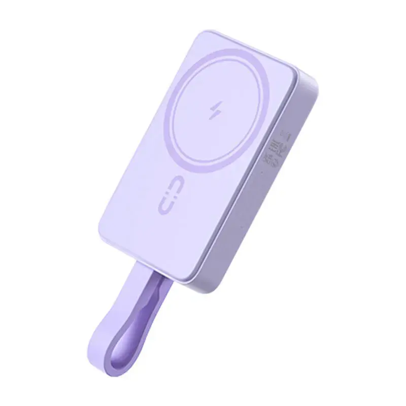 Romoss WMS10 external battery (powerbank) | 10000 mAh | 30W | Lightning, USB-C, MagSafe | purple