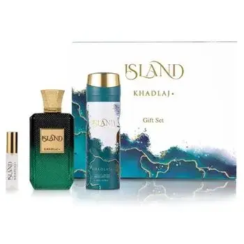 Khadlaj Island Dárková sada Extrait de Parfum 100 ml, miniaturka 8 ml a deospray 200 ml