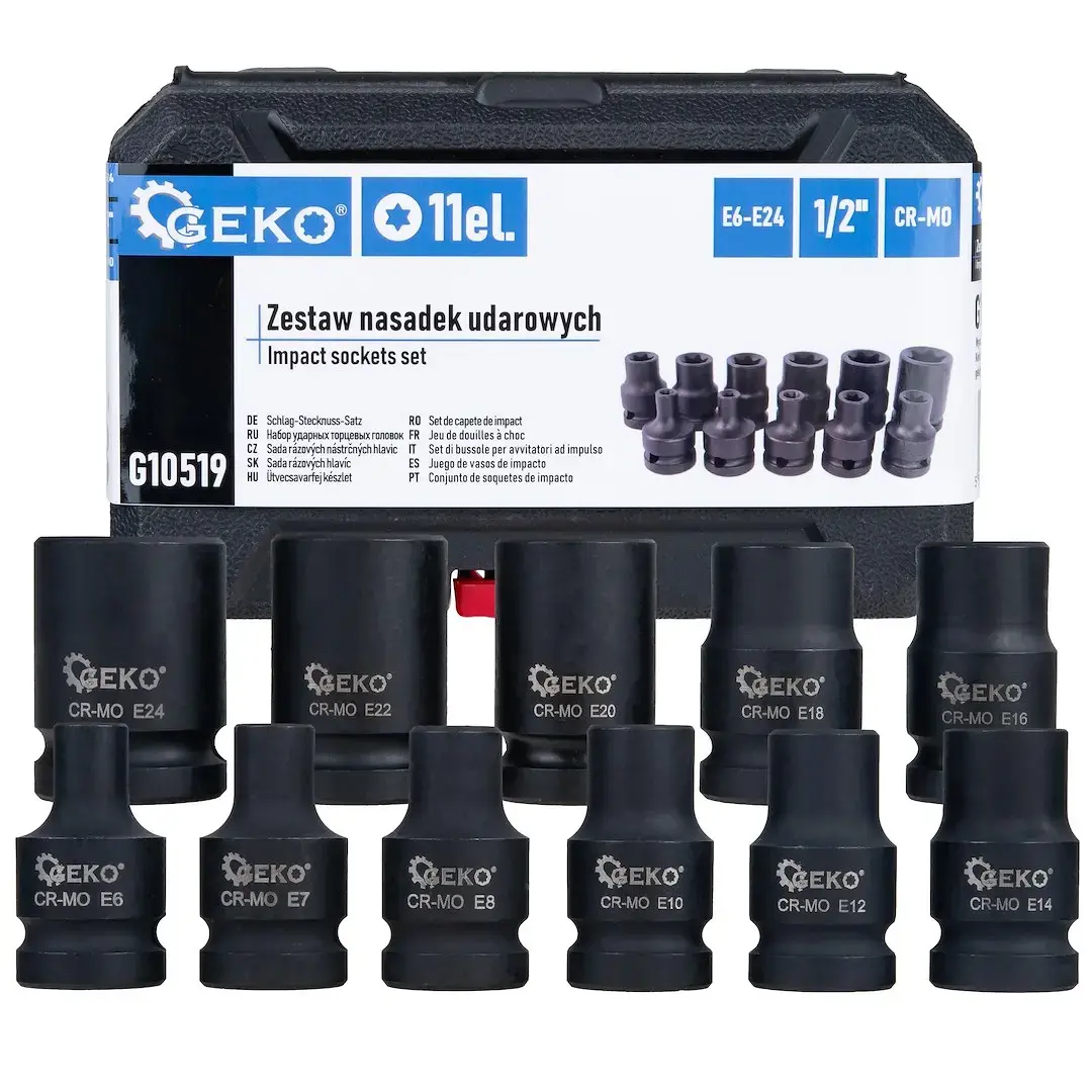 11pcs 1/2" E6-E24 Torx Impact Sockets Set