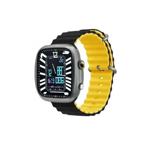 Devia Deluxe Sport6 ремешок для умных часов Apple Watch (38/40/41 mm) | силиконовый | чёрный/жёлтый