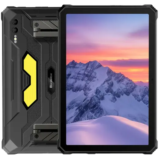 Blackview Rugged Tab Active 10 Pro 10.95-inch FHD+IPS 1920x1200 90Hz Corning 3th 12GB/512GB MT6878 Octa-core 2.5GHz 50MP Front/108MP+20MP Rear Camera infared nught vision 30000mAh NO Charging Android 14 up to 15 NFC Camping lights MIL-STD-810H Black