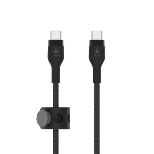 Cable BoostCharge USB-C|USB-C braided silicone 2 m, black