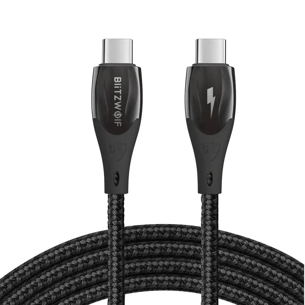 Cable USB-C to USB-C BlitzWolf BW-FC1, 96W, 5A, 1m (black)