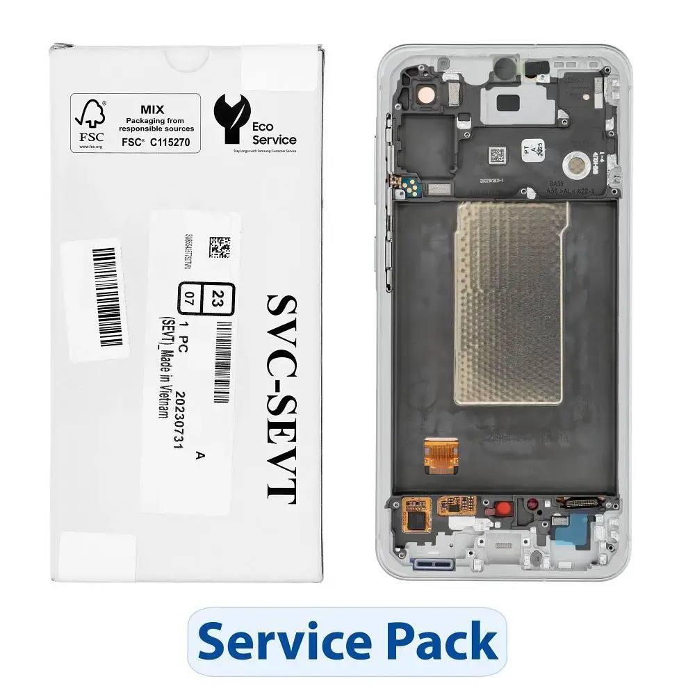 ServicePack LCD Display for SAMSUNG A56 5G A566B Gray GH82-36829B