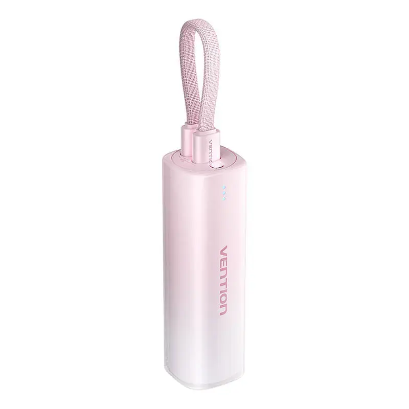 Vention FHWR0 external battery (powerbank) | 5000 mAh | 20W | USB-C, Lightning | pink