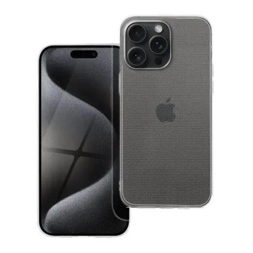 CLEAR 2 mm maciņš telefonam iPhone 15 Pro Max caurspīdīgs