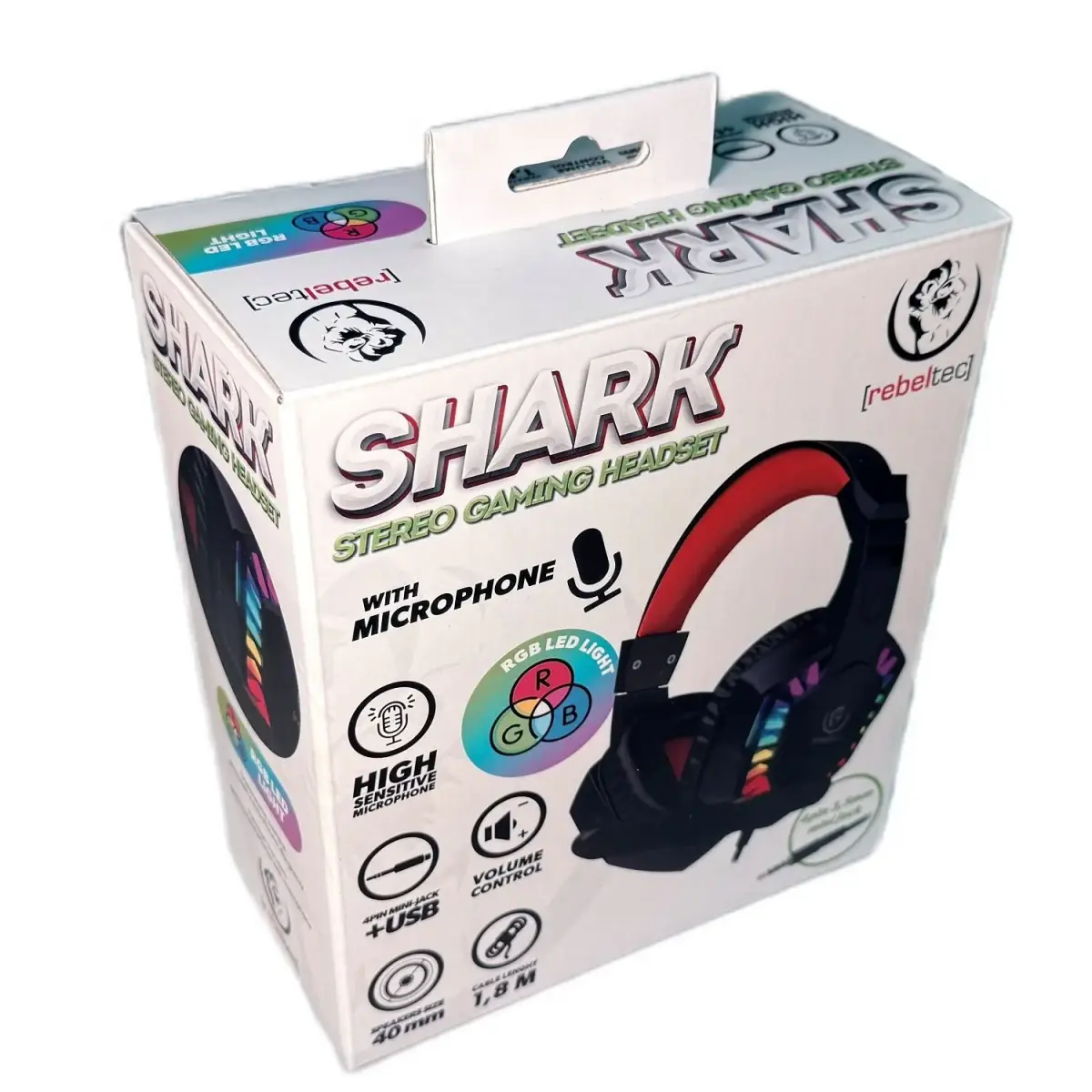 Rebeltec gaming headset SHARK jack usb