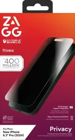 ZAGG InvisibleShield Glass Elite Privacy iPhone 16 Pro telefonile
