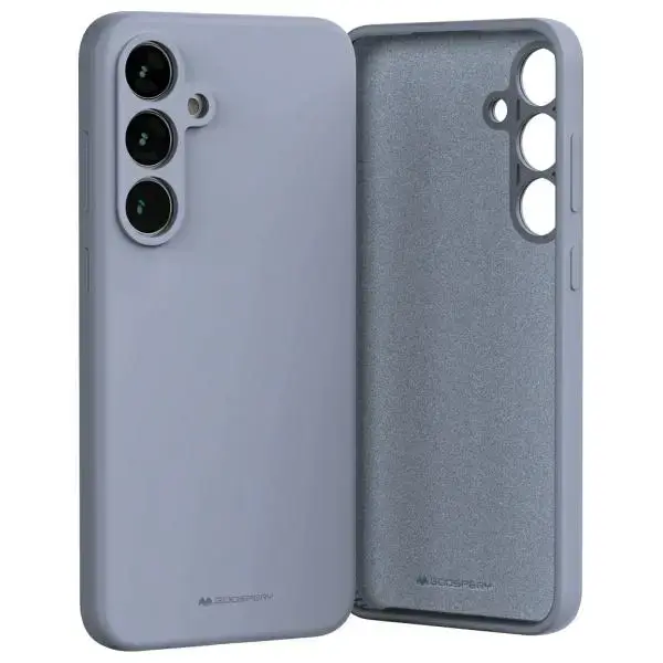 Mercury Silicone telefona maciņš Samsung Galaxy S24 FE lavandas pelēks
