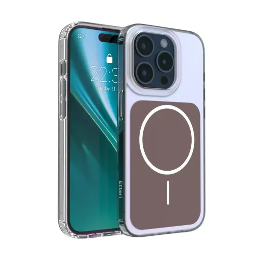 Etteri Hidden Pearl Epoxy Mag telefono dėklas iPhone 15 Pro rudas