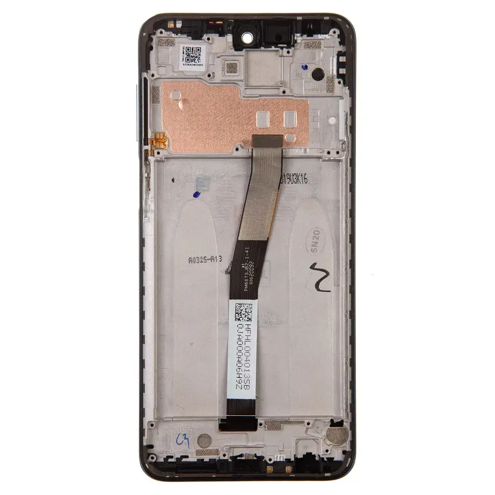 LCD Display + Touch Unit + Front Cover for Xiaomi Redmi Note 9 Pro Black (Service Pack)