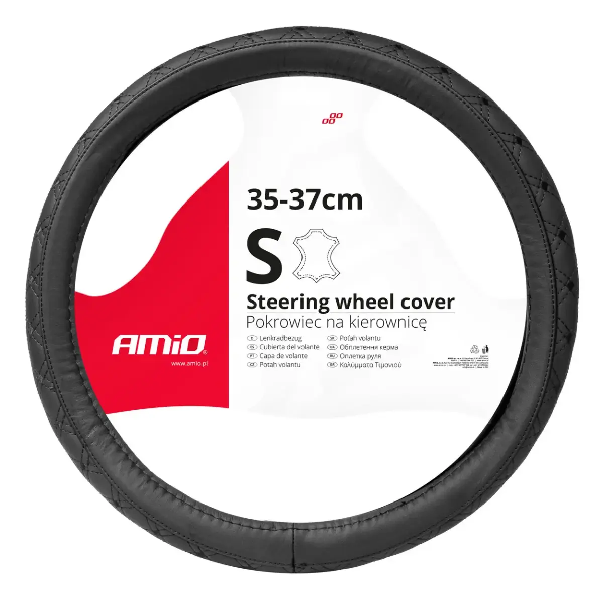 Steering wheel cover Leather Series SWC-51-S (35-37cm)