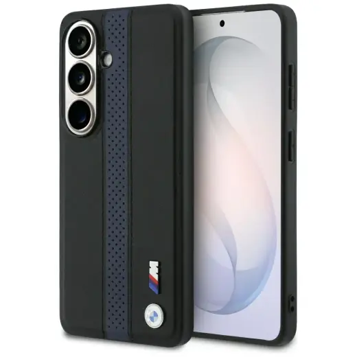 BMW Perforated Stripe Logo telefoni ümbris MagSafe toega Samsung Galaxy S26 (S942) sinine