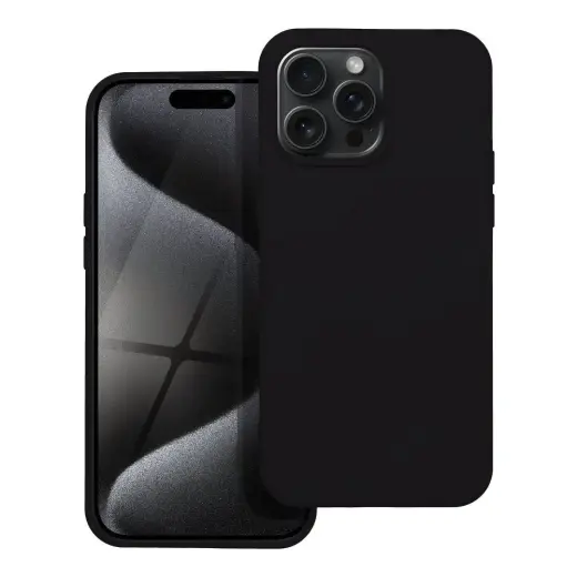 Silicone phone case for iPhone 15 Pro Max black
