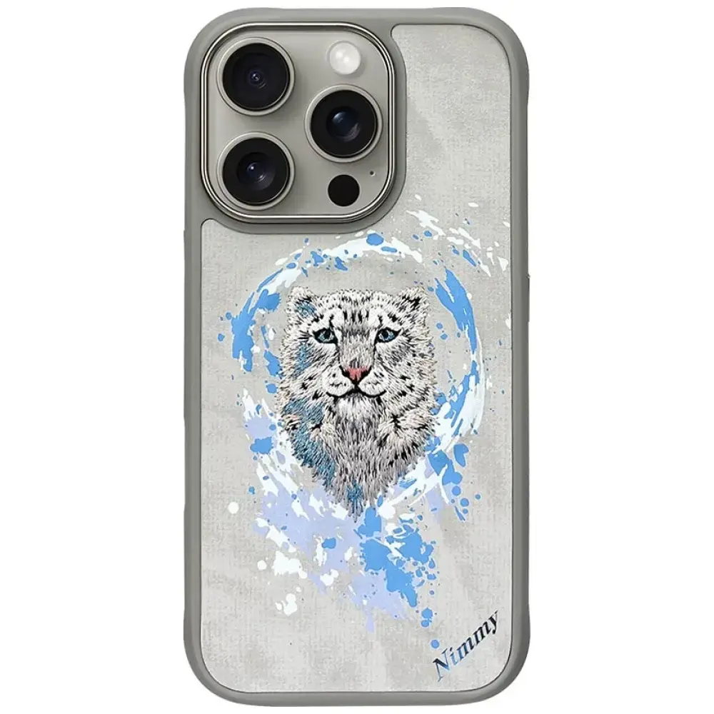 Etui Nimmy Pantera MagSafe do iPhone 16   Pro Max jasnoszary