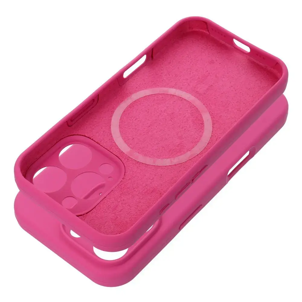 Case SILICONE 2mm for IPHONE 15 Pro Max compatible with MagSafe pink