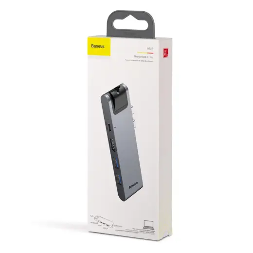 Baseus CAHUB-L0G 7 in 1 dok stacija priekš MacBook | hdmi | 2 x usb 3.0 | usb-c | rj45 | sd | micro sd Thunderbolt C+