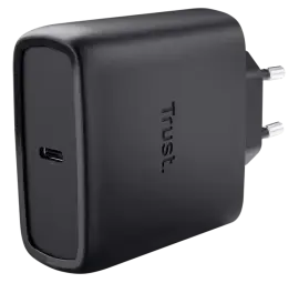 Trust Maxo tīkla lādētājs | 65W | USB-C | ar USB-C uz USB-C vadu komplektā | melns