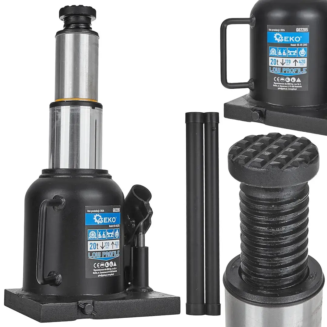 Double Ram Low Profile Welded Bottle Jack 20T