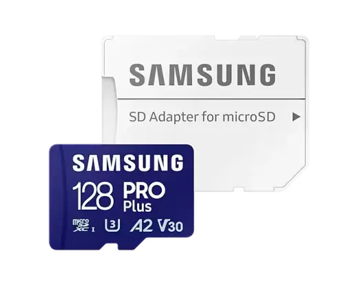 Atmiņas karte Samsung Pro Plus microSD 128GB ar SD adapteri (2023)