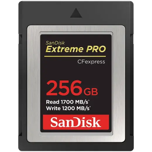SANDISK Extreme PRO CFexpress Card Type B, 256GB, 1700MB/s Read, 1200MB/s Write