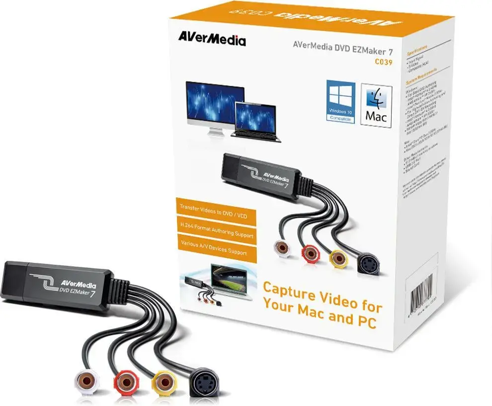 AVerMedia DVD EZMaker 7 C039 USB-videohõiveadapter must