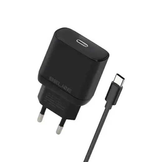 Charger wall travel charger | 30W | GaN | USB-C | with USB-C to USB-C cable included | black