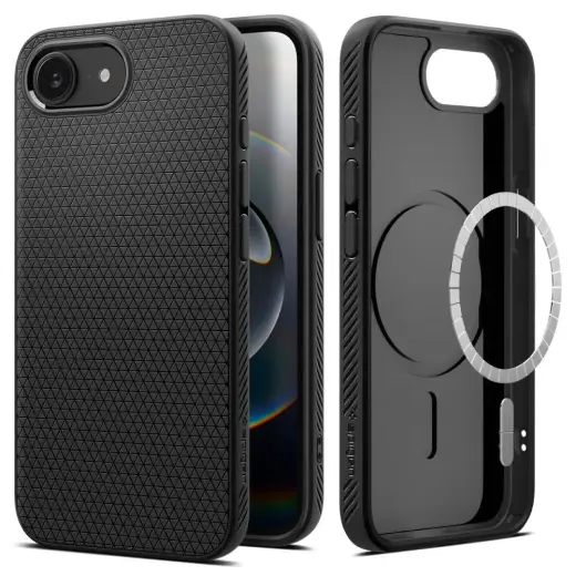 Spigen Liquid Air Mag с MagSafe чехол для телефона для iPhone 16e матово-черный с MagSafe