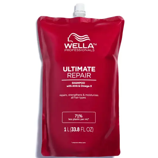 Wella Professional Ultimate Repair Shampoo Refill Cream for Damaged Hair - 1000ml
